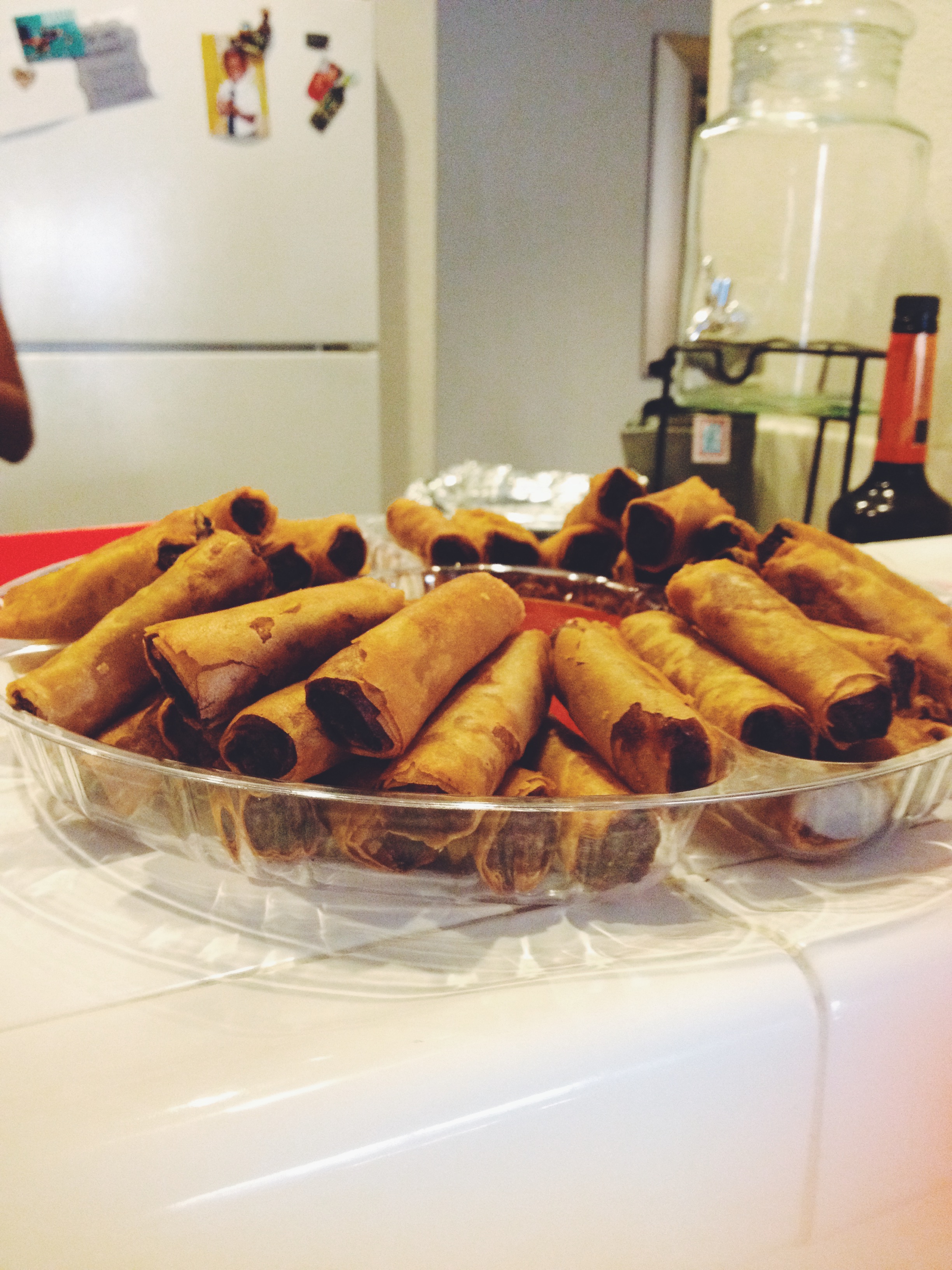 You can always count on a batch of lumpia ( a Philippine dish) to liven up a party!